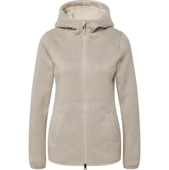 Dámský kabát 713992 - Tchibo - Bunda z pleteného fleecu s kapucí - pro ženy - vel. XL 48/50 - barva: bílá