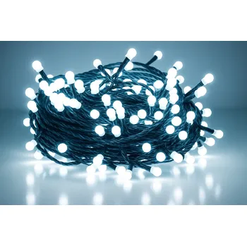 Vánoční dekorace Vánoční LED řetěz s kuličkami - Cherry, 10m, 100 LED diod, studená bílá