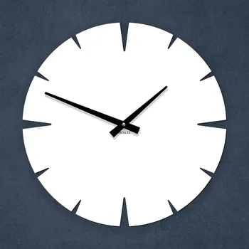 Hodiny Moderní nástěnné hodiny, Bílá | DUBLEZ