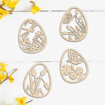 Velikonoční dekorace Sada velikonočních vajíček - 4 ks | DUBLEZ