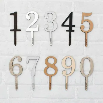 Obraz Dřevěná čísla - zápichy do dortu | DUBLEZ