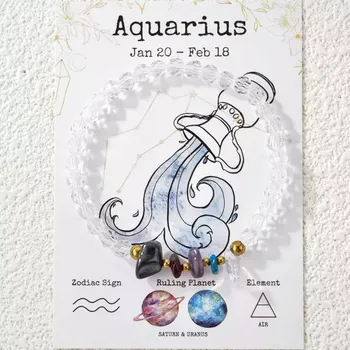 Náramek freya ♒ Zodiak náramek – Aquarius (Vodnář) Náramek pro Vodnáře (20. 1. – 18. 2.)