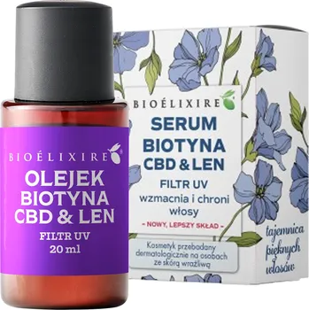 Vlasová regenerace Bioelixire Biotin CBD Len 20 ml vlasový olej
