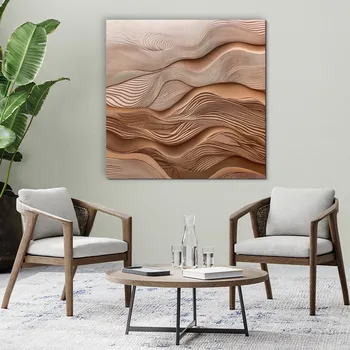 Obraz Dřevěný obraz na zeď - Růžové linie | DUBLEZ