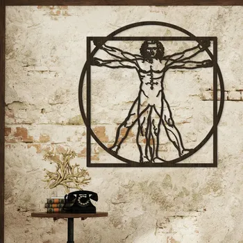 Obraz DUBLEZ 33 x 33 cm Vitruviánský muž