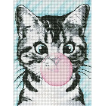 Obraz FIGURKA LIŠKA, ČERVENÁ KOŽENKOVÁ KABELKA, KOVOVÁ, 27 CM