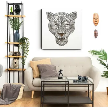 Obraz 3D dřevěný gravírovaný obraz na stěnu - Panter | DUBLEZ