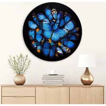 Obraz Kulatý obraz ze dřeva - Motýlí sen | DUBLEZ