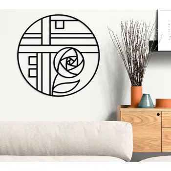 Obraz Abstraktní obraz na stěnu - Geometrická růže | DUBLEZ