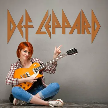 Obraz Dřevěné logo na zeď - Def Leppard, Třešeň | DUBLEZ