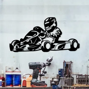 Obraz Dřevěný obraz - Motokára s číslem na míru | DUBLEZ