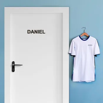 Informační tabulka Vlastní nápis / text na dveře ze dřeva, Wenge | DUBLEZ