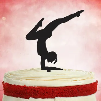 Obraz Dřevěný zápich na dort - Jogínka | DUBLEZ