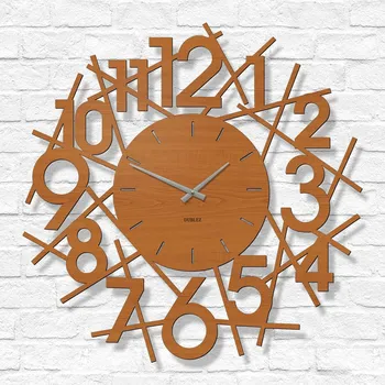 Hodiny Designové hodiny - Vortex, Třešeň | DUBLEZ