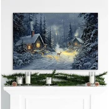 Obraz DUBLEZ 31x21 cm Zimní krajina