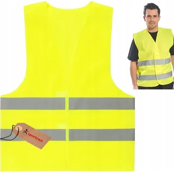 reflexní vesta Výstražná reflexní vesta XL žlutá na suchý zip automobilová na kolo