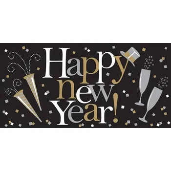 Obraz Banner 165x80 cm "Šťastný nový rok"