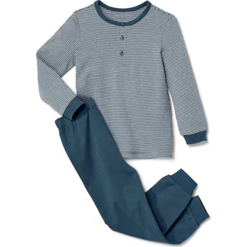 Chlapecké oblečení 686440 - Tchibo - Dětské pyžamo z interlokového úpletu - pro ženy - vel. 98/104 - barva: modrá/s proužky