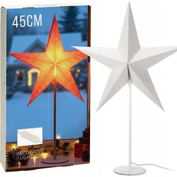 Stojací lampa STOJACÍ lampička dekorativní papírová vánoční HVĚZDA