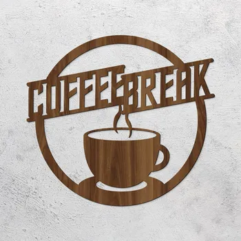 Obraz Moderní obraz do kuchyně - Coffee Break, Ořech | DUBLEZ