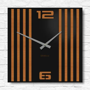 Hodiny 3D hodiny na zeď - Urban Lines, Třešeň | DUBLEZ