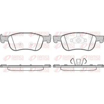 Brzdová destička Remsa 1776.00 Sada brzdových destiček, kotoučové brzdy