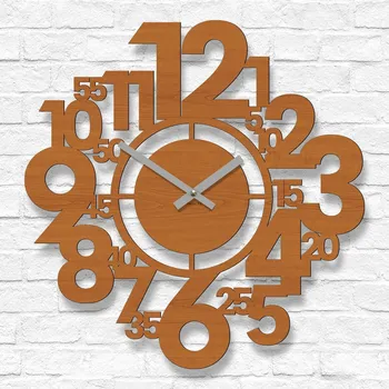 Hodiny Zajímavé nástěnné hodiny - Heures, Třešeň | DUBLEZ