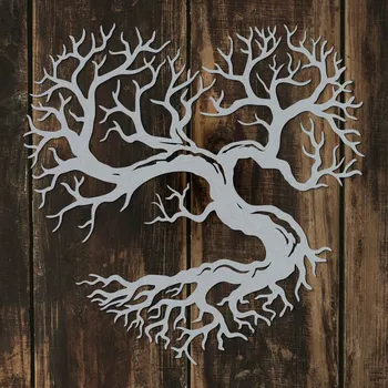 Obraz Dřevěný obraz stromu - Srdce života, Stříbrná | DUBLEZ