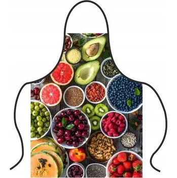 Kuchyňská zástěra Fartuszek Kuchenny Dárek potiskem ovoce
