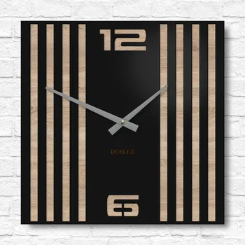 Hodiny 3D hodiny na zeď - Urban Lines, Dub Sonoma | DUBLEZ