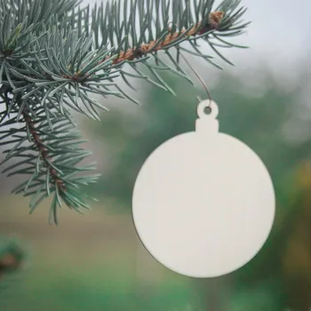 Obraz DUBLEZ Dřevěné šablony 6.6 x 6.6 cm Vánoční koule