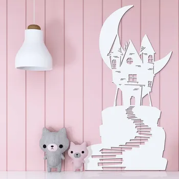 Obraz Dřevěná dekorace na Halloween - Strašidelný dům | DUBLEZ