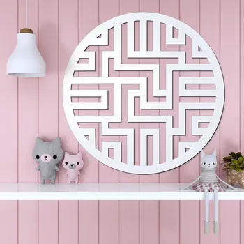 Obraz Kruhový obraz - Labyrint, Bílá | DUBLEZ