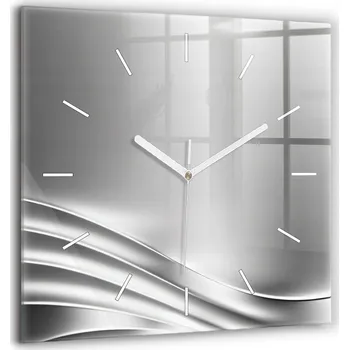 Hodiny Nástěnné hodiny Wallfluent stříbrné 60 cm