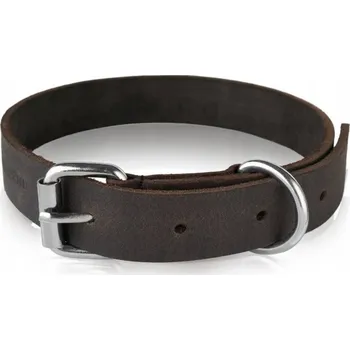Obojek pro psa Kožený obojek pro psa hnědý velikost L/XL nastavitelný Petsome