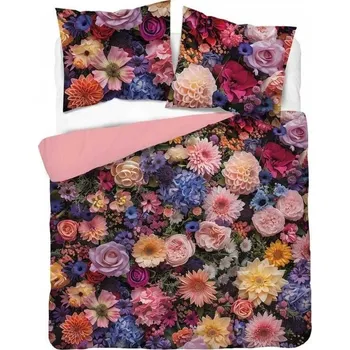 Povlečení DETEXPOL Francouzské povlečení 3D Letní květy růžová micro Polyester - mikrovlákno, 220/200, 2x70/80 cm