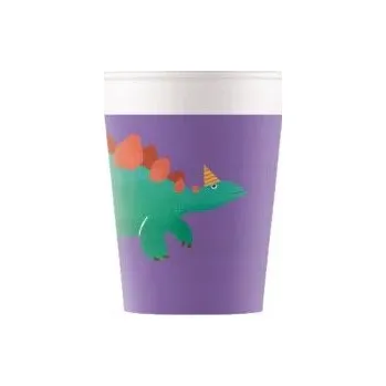 Jednorázové nádobí Papírové Kelímky Dino Roar 200 ml 8 ks