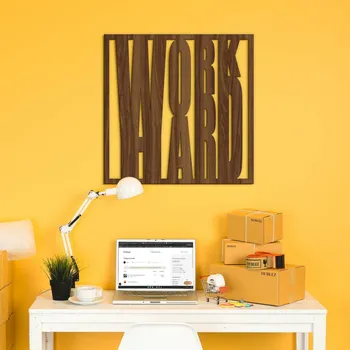 Obraz Motivační obraz - WORK HARD, Ořech | DUBLEZ