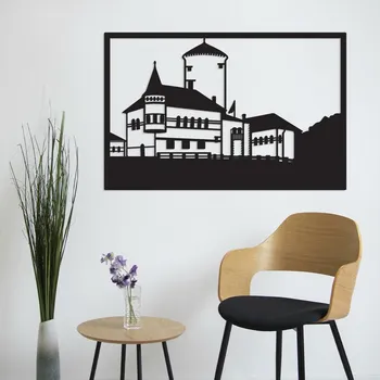 Obraz Dřevěný obraz - Hrad Bran, Rumunsko | DUBLEZ