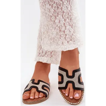 Dámské sandále Pantofle Step in style z ekokože a textilu- plochý podpatok, 39 i240_215662_2:39