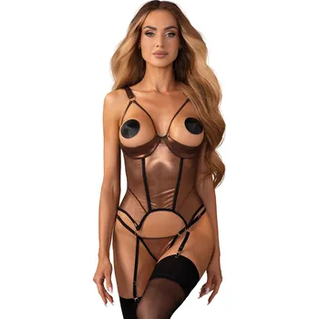 Obsessive Soranna Corset & Crotchless Thong Velikost S/M