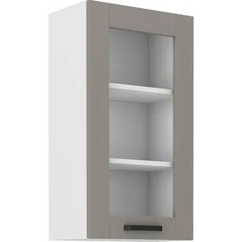 Kuchyňská skříňka Horní skříňka prosklená LUNA bílá/claygrey MDF 40 GS-90 1F
