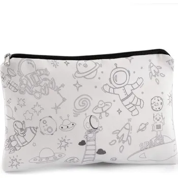 kreativní sada Stoklasa Textilní pouzdro se zipem k domalování 13x22 cm Vesmír