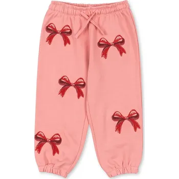 Dětské tepláky Konges Sløjd LOU BOW SWEAT PANTS OCS KS104342.PreSpring růžová 43X, vel. 98