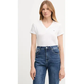 Pánská móda Tričko Tommy Hilfiger WW0WW24969.NOS bílá 00X, vel. S