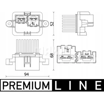 Ventilátor topení a klimatizace Regulátor, ventilátor topení interiéru vozidla Mahle ABR 109 000P
