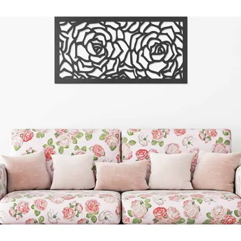 Obraz 3D deska na zeď - Zahrada růží, Antracitově-šedá | DUBLEZ