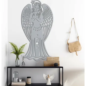 Obraz Dekorace do ložnice - Andílek, Stříbrná | DUBLEZ