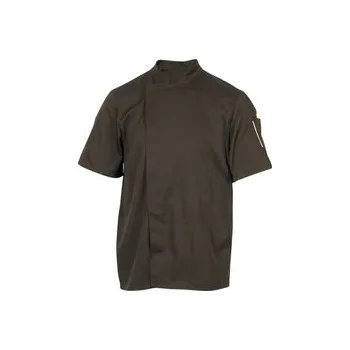 Gastro oděv Nero rondon, mocca, kr. rukáv, XXL