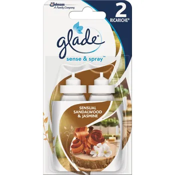 Osvěžovač vzduchu Glade - náhradní náplň do osvěžovače vzduchu, 2x18ml santalové dřevo a jasmín